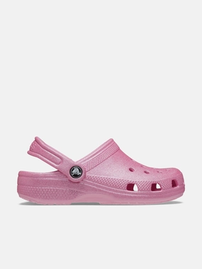 Click For Details Retro design discount Girls Classic Glitter Clog in Pink Podcast promotion