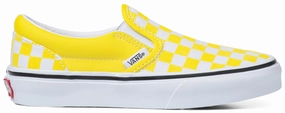 Stylishly Engineered Rich Gift Selection Vans Kids Classic Slip-On Checkerboard Blazing Yellow/True White Advanced Function Easy To Carry