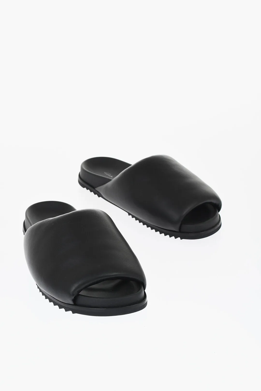 Rick Owens Leather Padded Slides