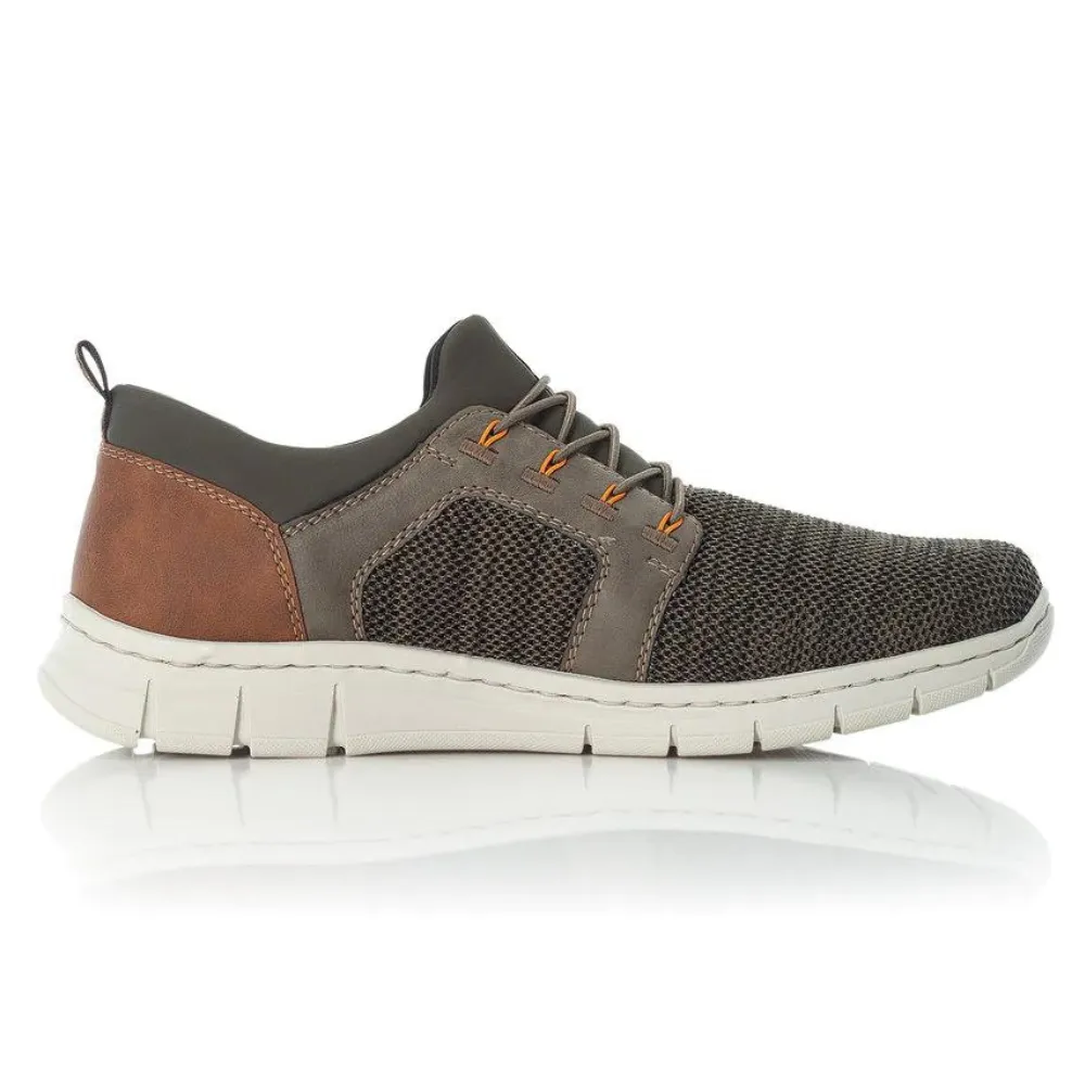 Rieker B7796 Dark Green Leather Shoe (Men's)