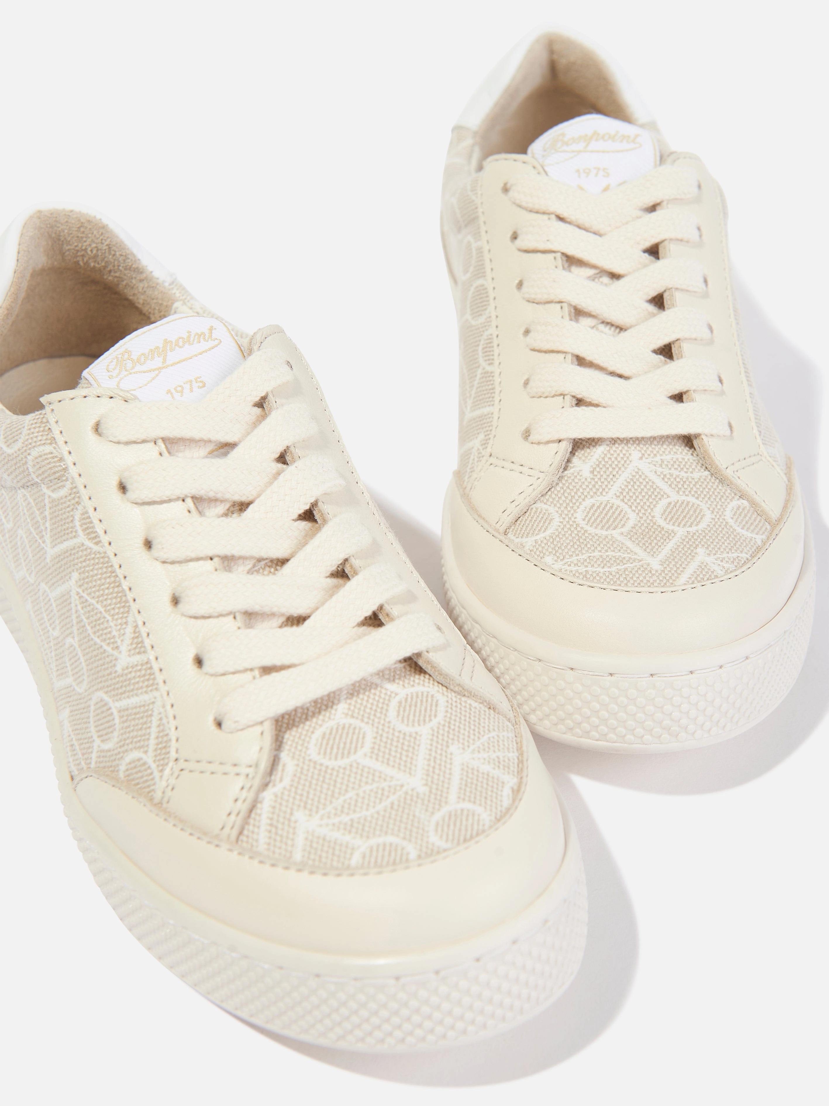 Where Comfort Meets Performance Bonpoint Kids Cameron Trainers in Beige Gym Tote Bag With Shoe Compartment
