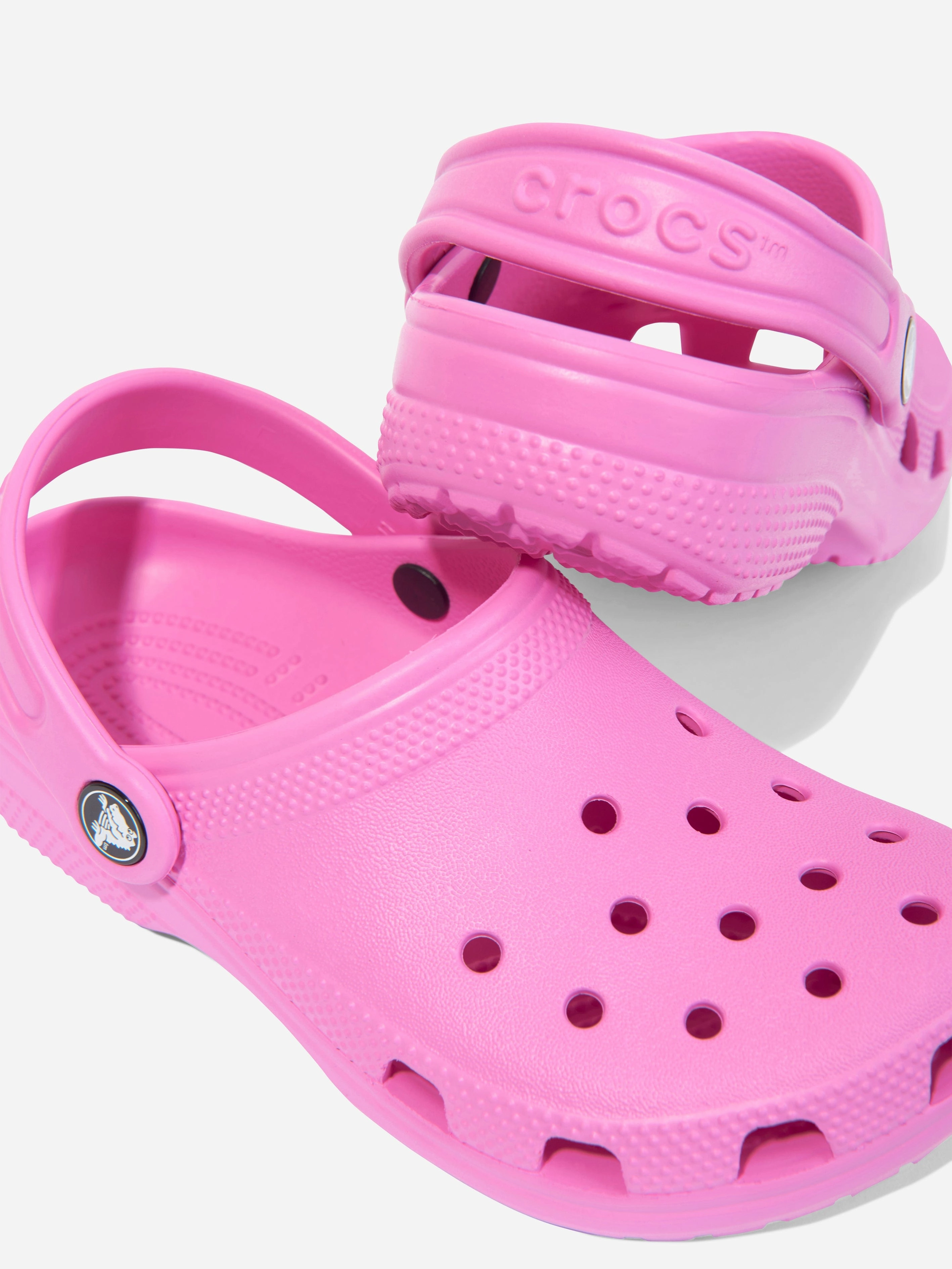 Crocs Girls Classic Clog in Pink Magnetic Snap, Magnetic Closure