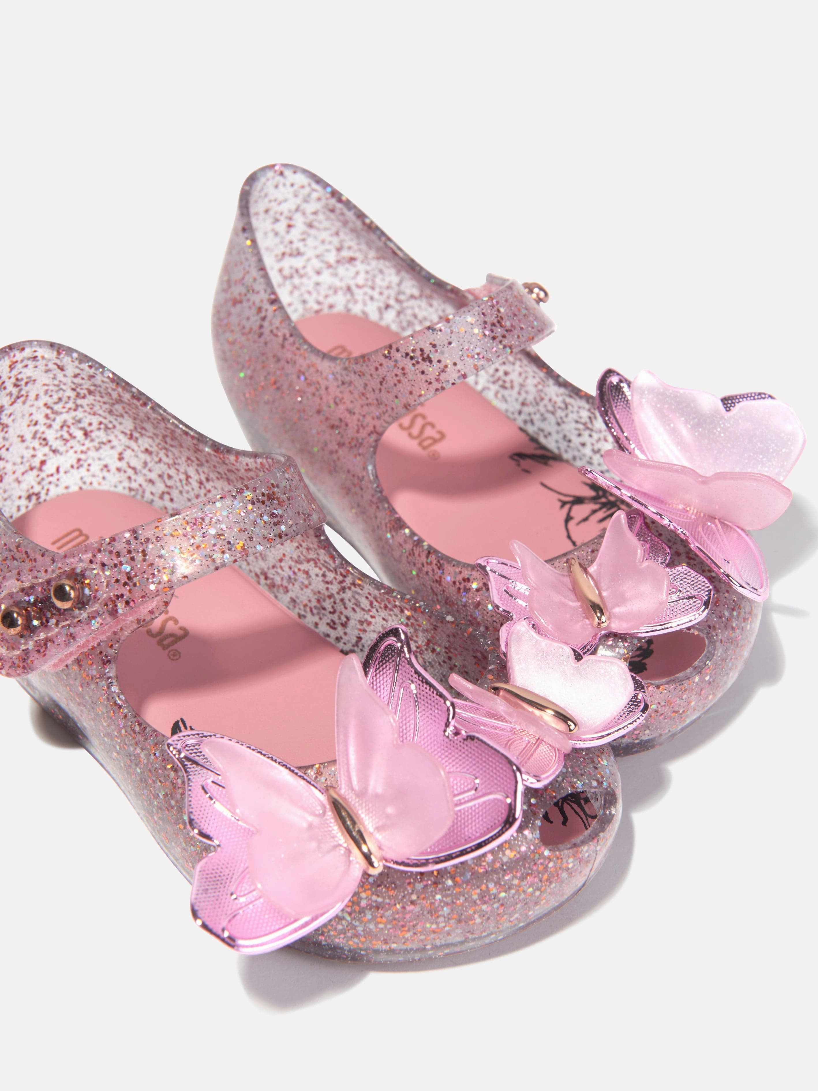 Luxury Tote Bag With Gold Hardware Mini Melissa Girls Mini Ultragirl Butterfly Jelly Ballerinas in Pink Made For Comfort