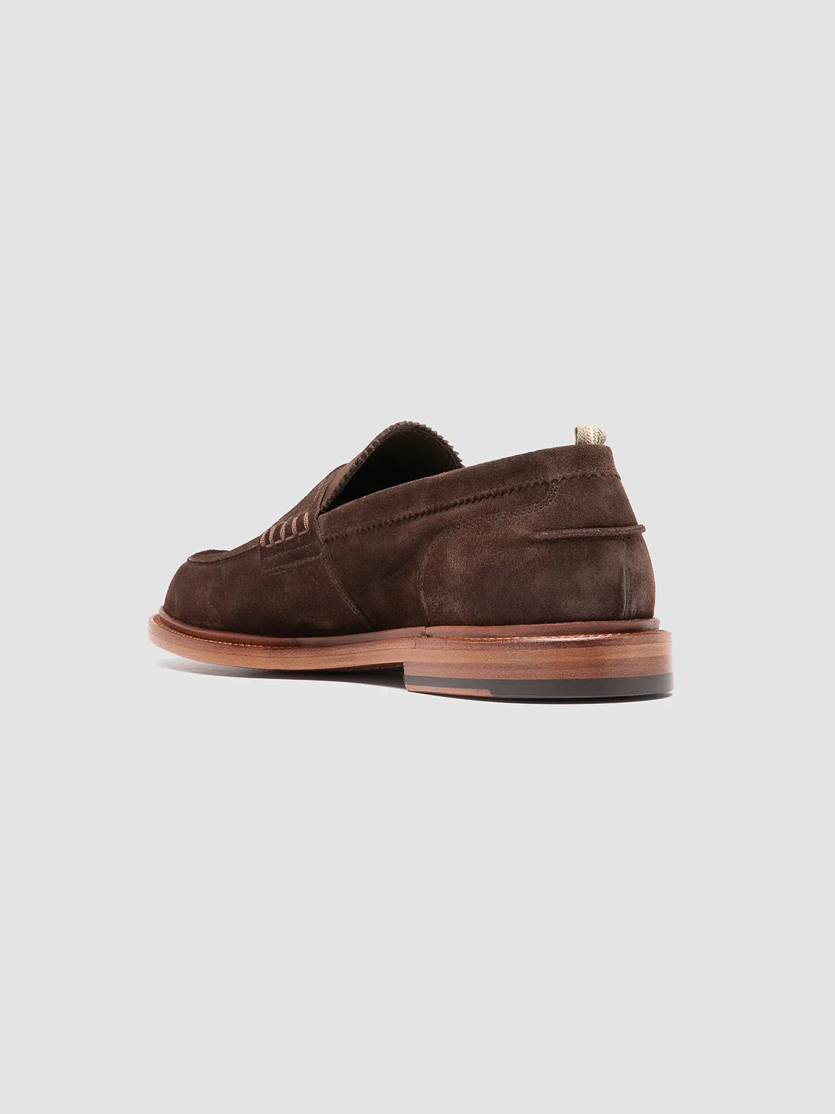 SAX 001 - Dark Brown Suede Penny Loafers