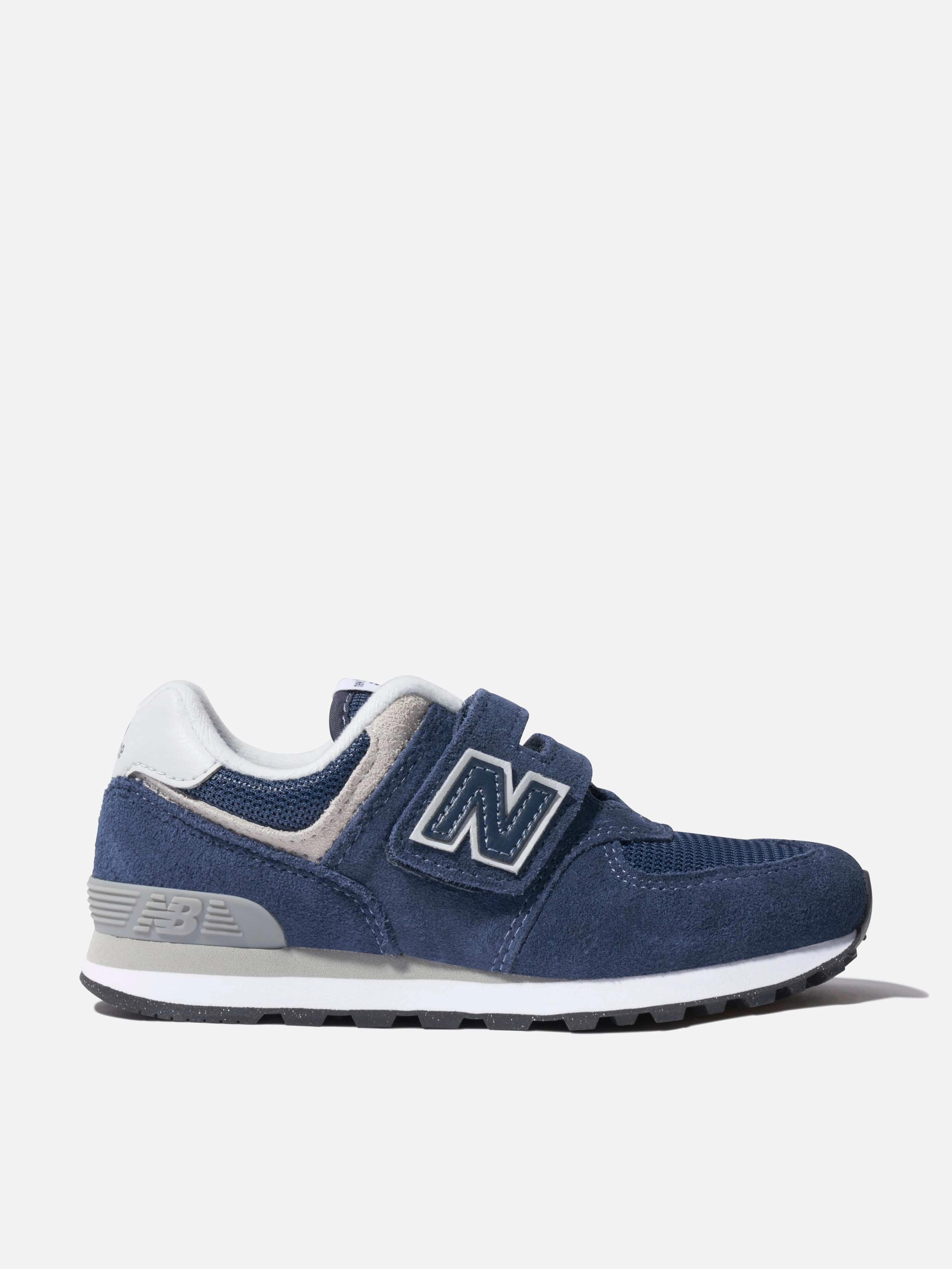 Laptop Compartment Mass production special New Balance Kids 574 Trainers in Blue Genuine Source