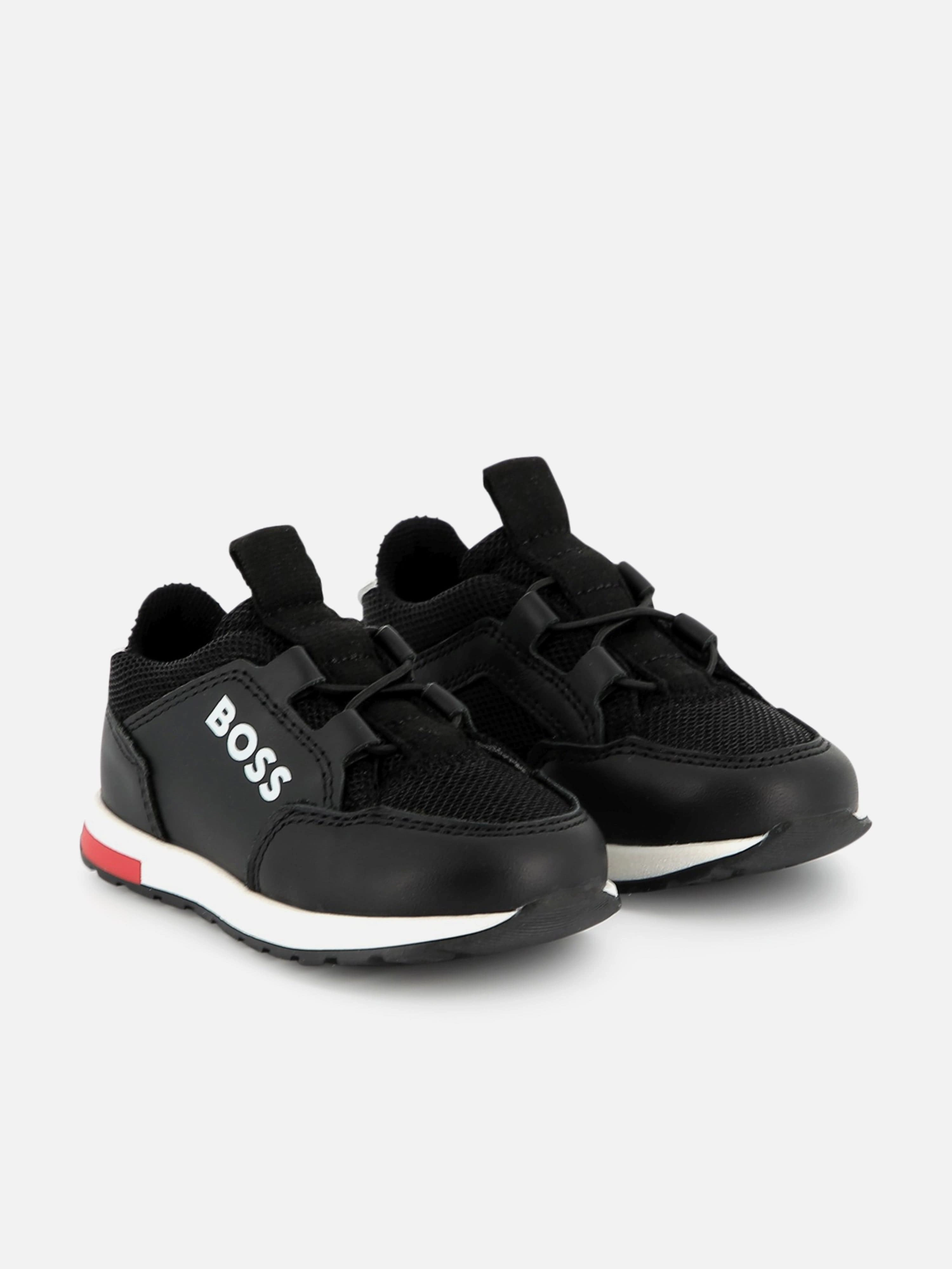 BOSS Boys Logo Trainers in Black Your Ideal Choice, Effortlessly Cool, TodayS Special