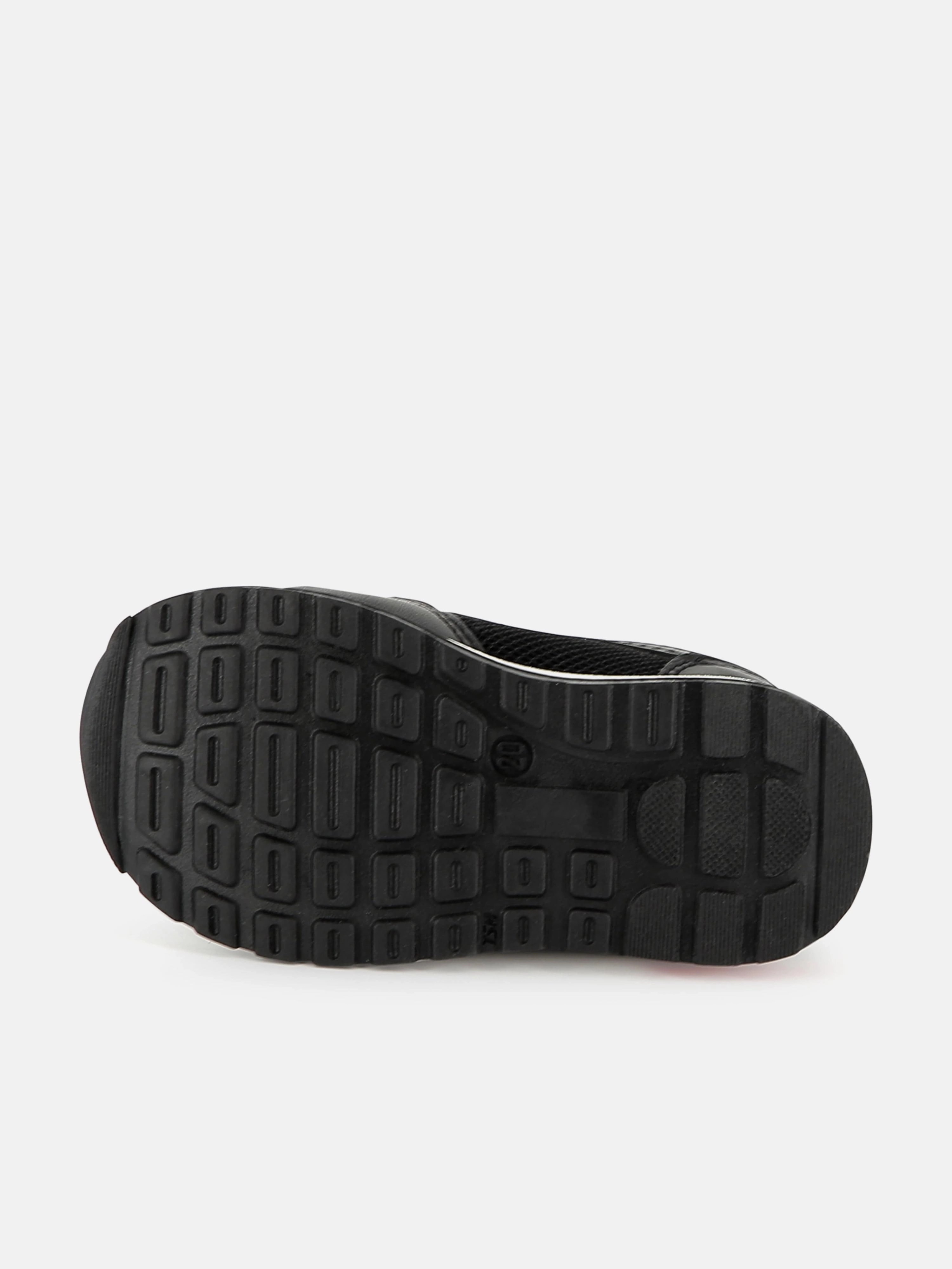 Level Up Your Style, Top Zipper, Textile BOSS Boys Logo Trainers in Black