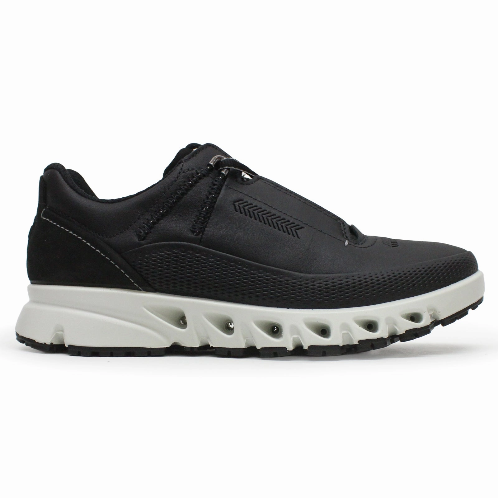 School use special Ecco Multi Vent 880123 Leather Women's Comfort Black Trainers Unisex Vegan Leather