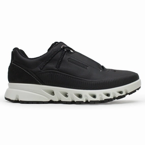 School use special Ecco Multi Vent 880123 Leather Women's Comfort Black Trainers Unisex Vegan Leather