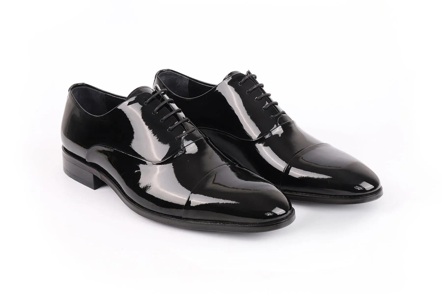 Scotland Cap Toe Patent Leather Oxford Dress Shoes