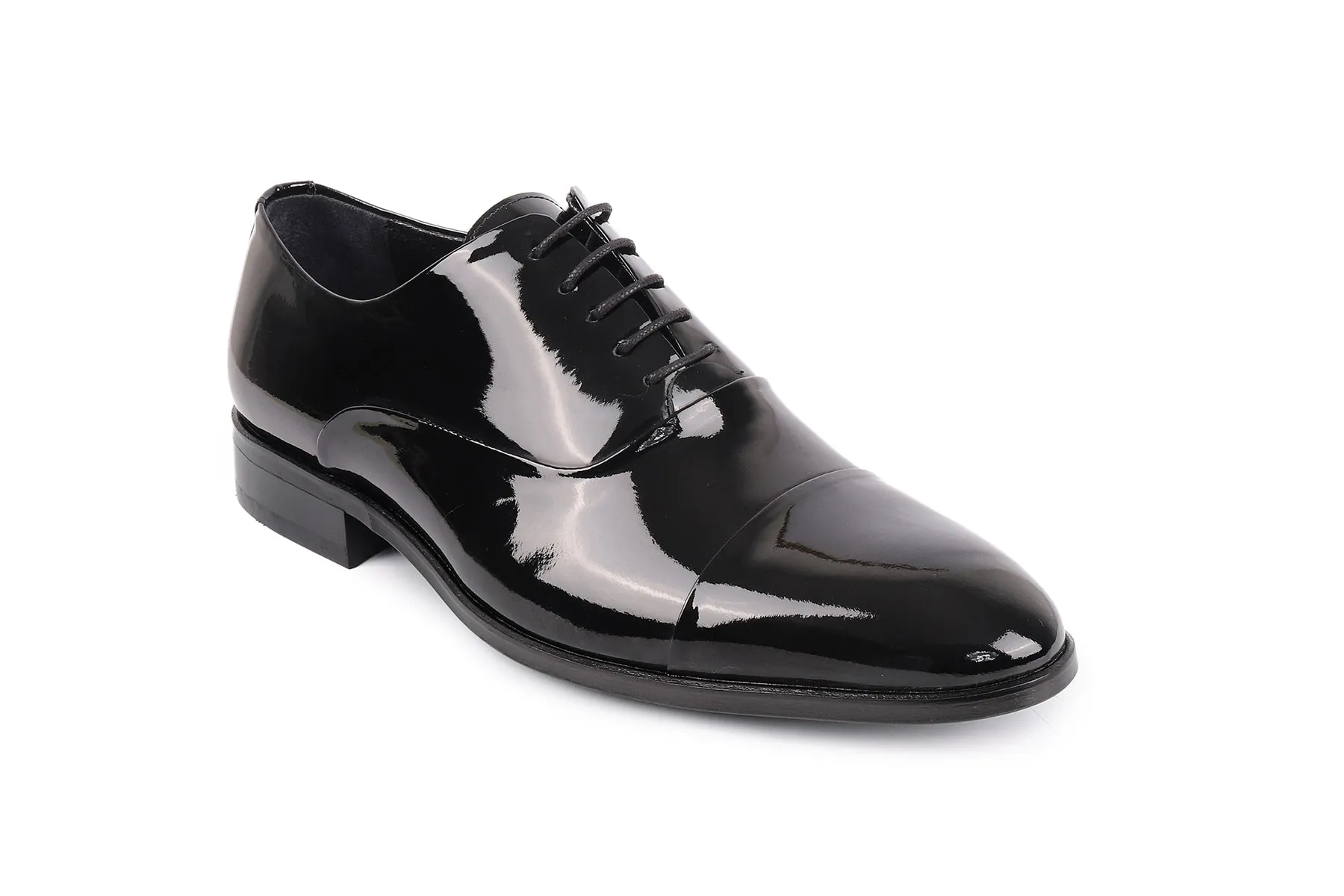 Scotland Cap Toe Patent Leather Oxford Dress Shoes