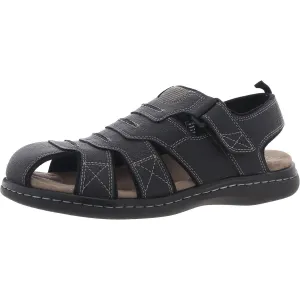 Searose Mens Faux Leather Ankle Fisherman Sandals