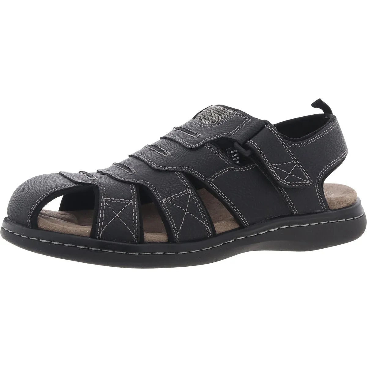 Searose Mens Faux Leather Ankle Fisherman Sandals