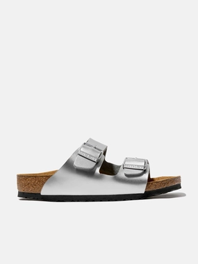 Seasonal BIRKENSTOCK Girls Arizona Metallic Sandals in Silver New customer benefit Handmade Perfection