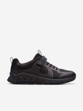 For Every Occasion Secret sale Clarks Boys Selva Edge Trainers in Black Heritage-preserving deal