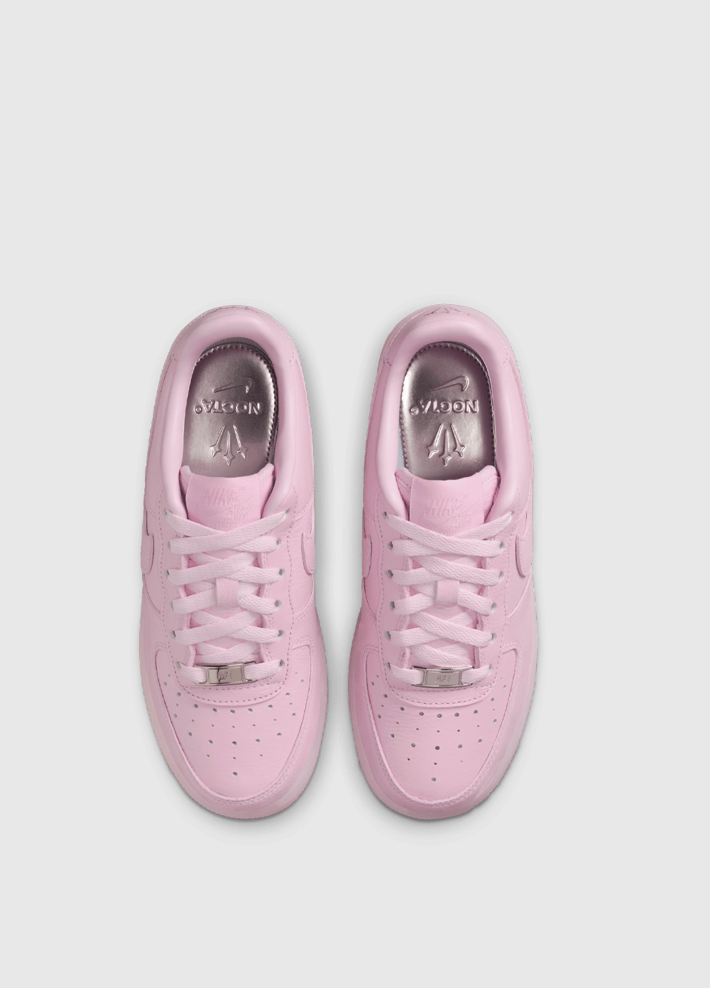 Metallic Leather x NOCTA Air Force 1 Low 'Pink Foam' Sneakers (GS)