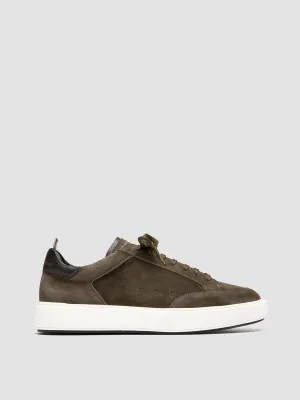 SEQUEL 002 - Green Suede and Leather Low Top Sneakers