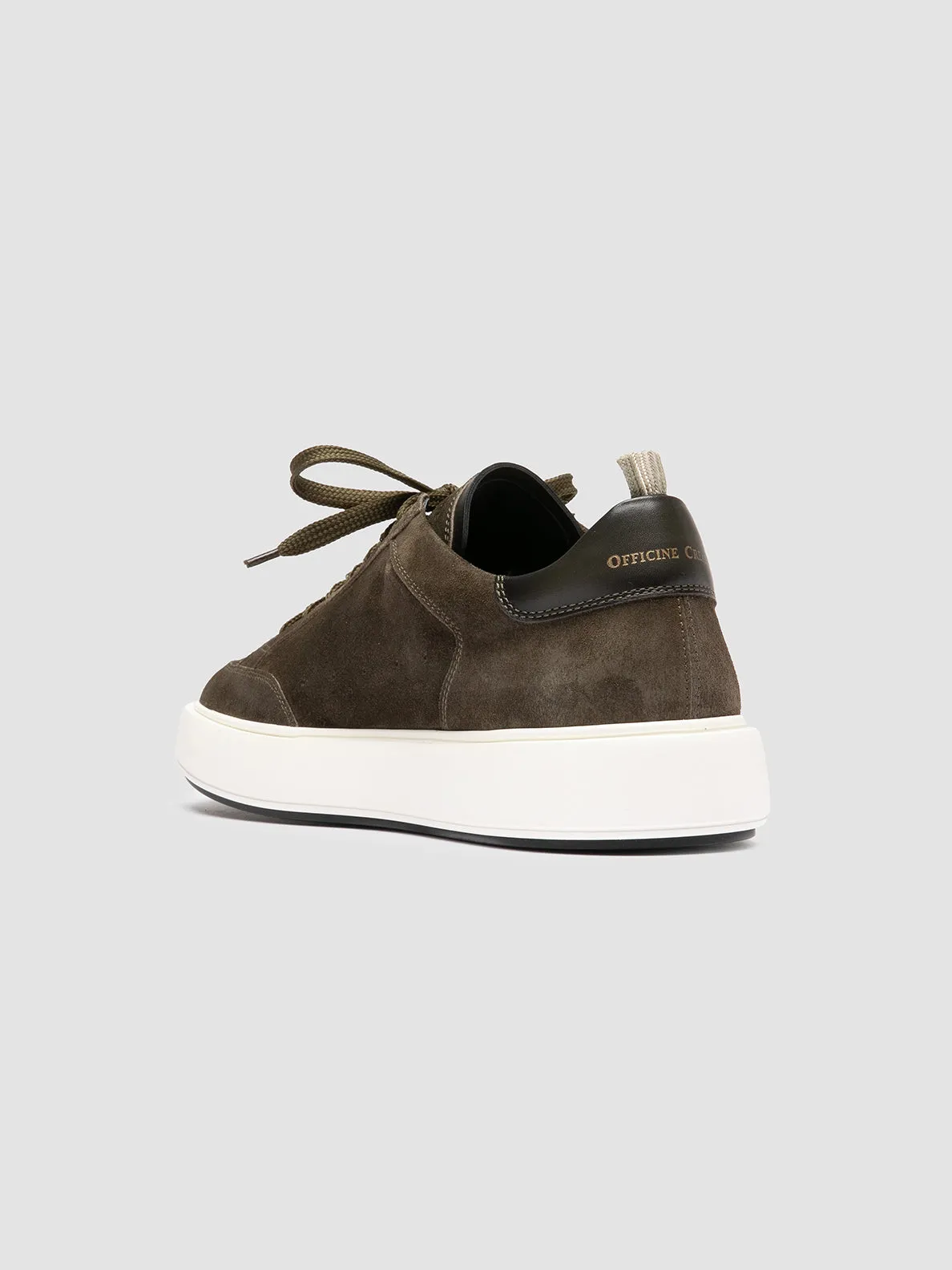 SEQUEL 002 - Green Suede and Leather Low Top Sneakers