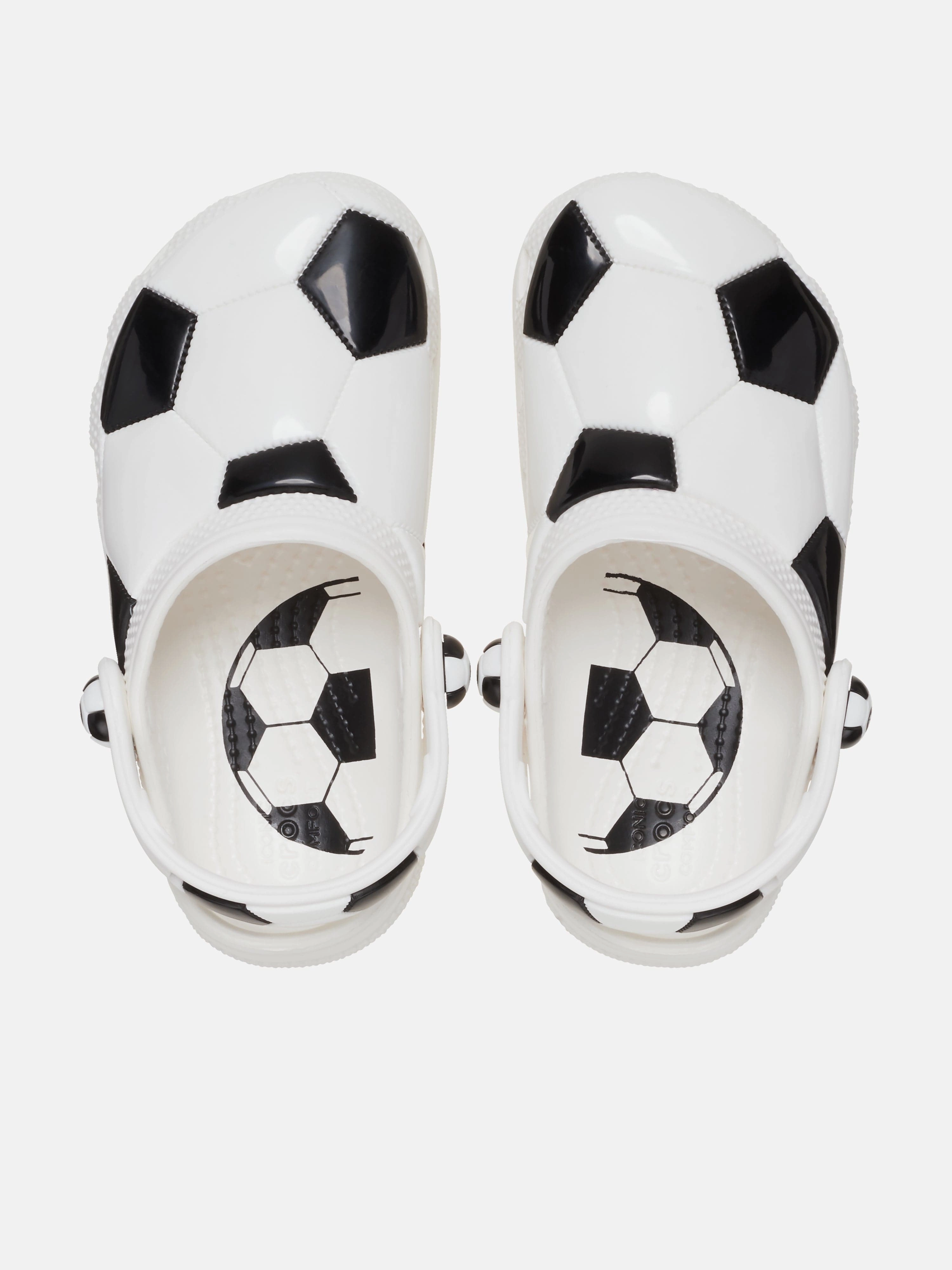 Fast & Secure Checkout Kids Classic Soccer Ball Clog in White Fan Favorite