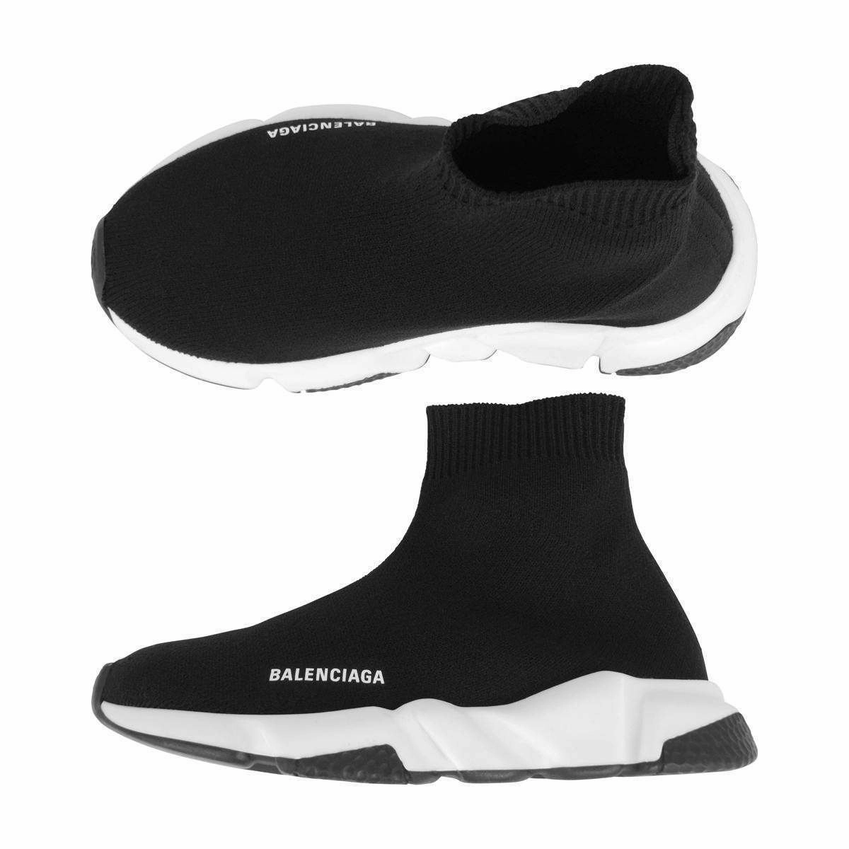 Balenciaga Kids Speed Trainers in Black Green Travel Backpack, Interior Pocket