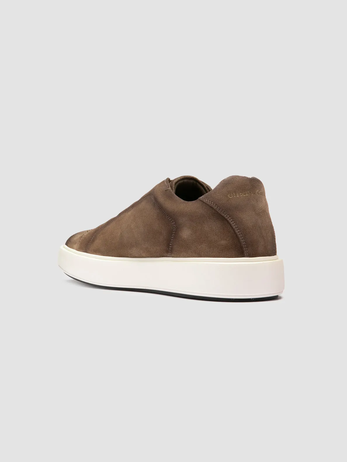 SLOUCH 001 - Taupe Suede Low Top Sneakers