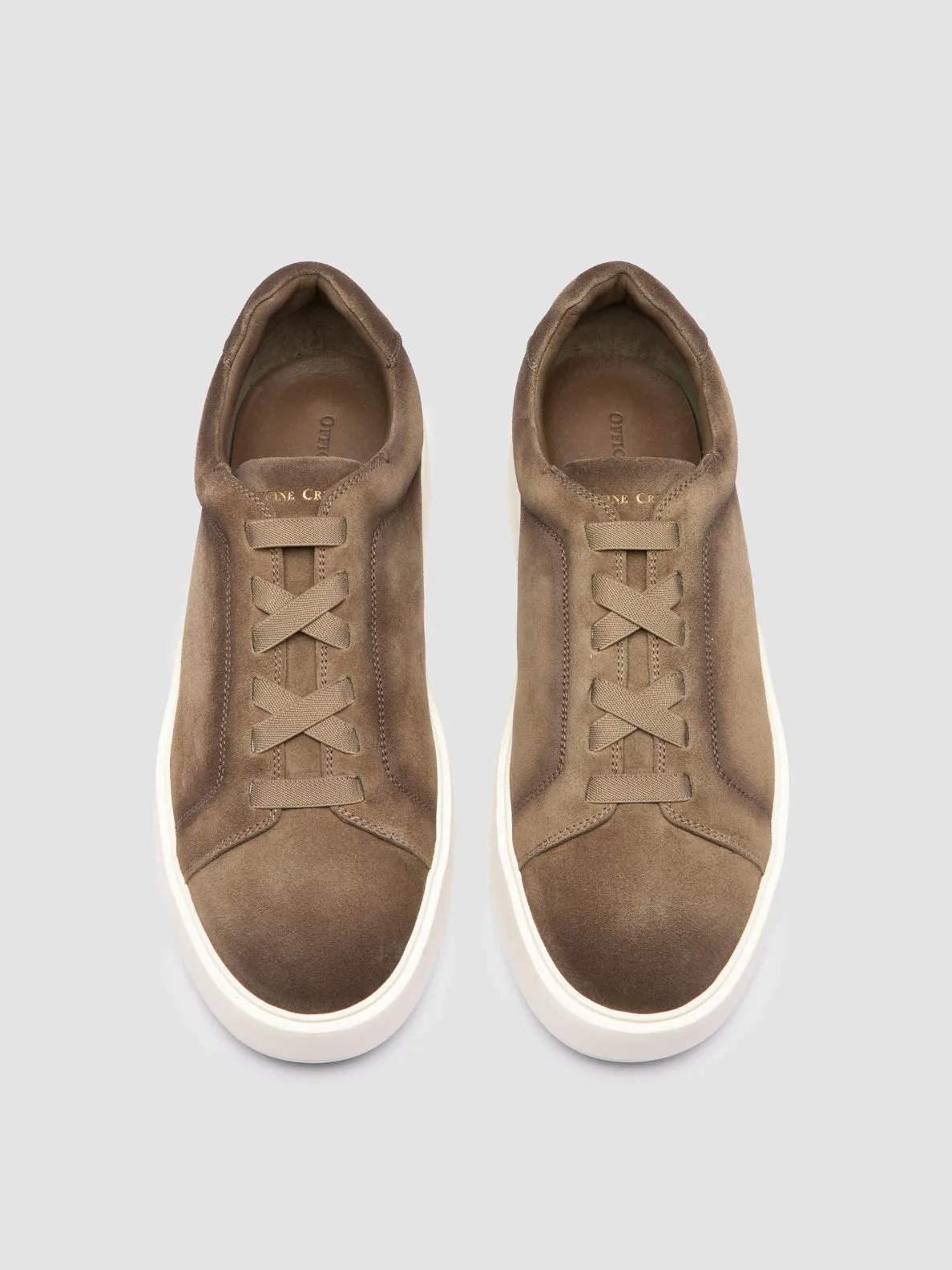 SLOUCH 001 - Taupe Suede Low Top Sneakers