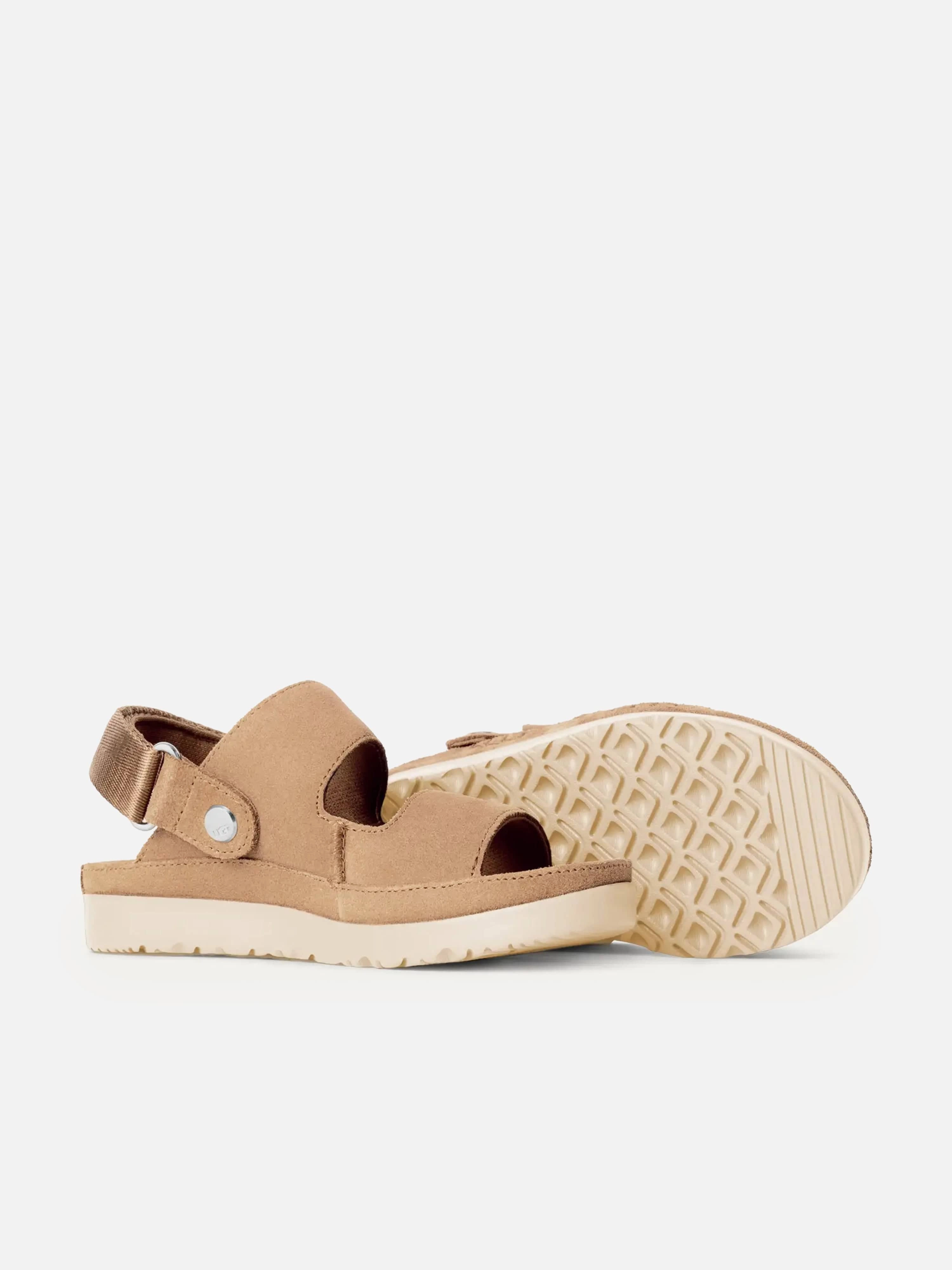 No-Fuss Design, Ready For Anythi, High Performance UGG Girls Goldenstar Glide Sandals in Beige