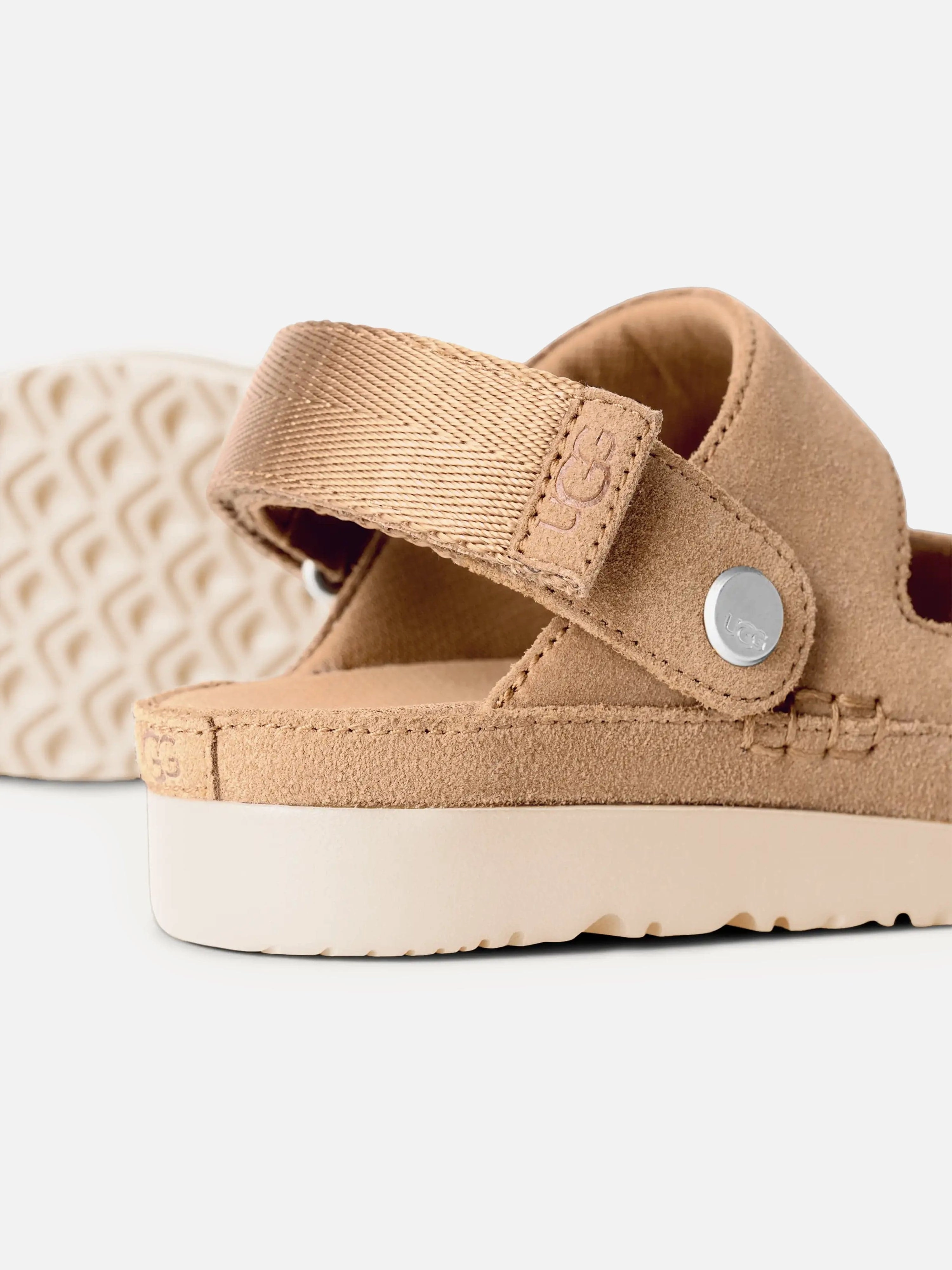 Ideal For Travel UGG Girls Goldenstar Glide Sandals in Beige