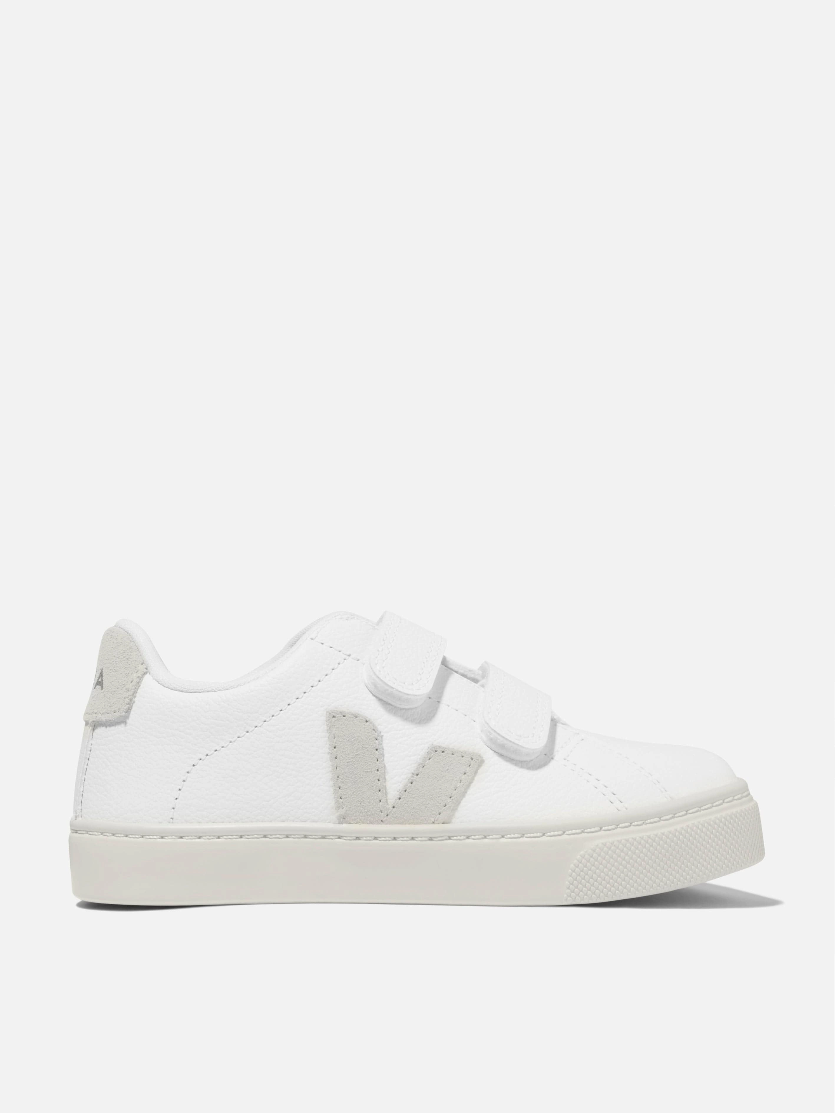 Tailored Fit Small quantity special Veja Kids ChromeFree Leather Esplar Trainers in White Made to Specification