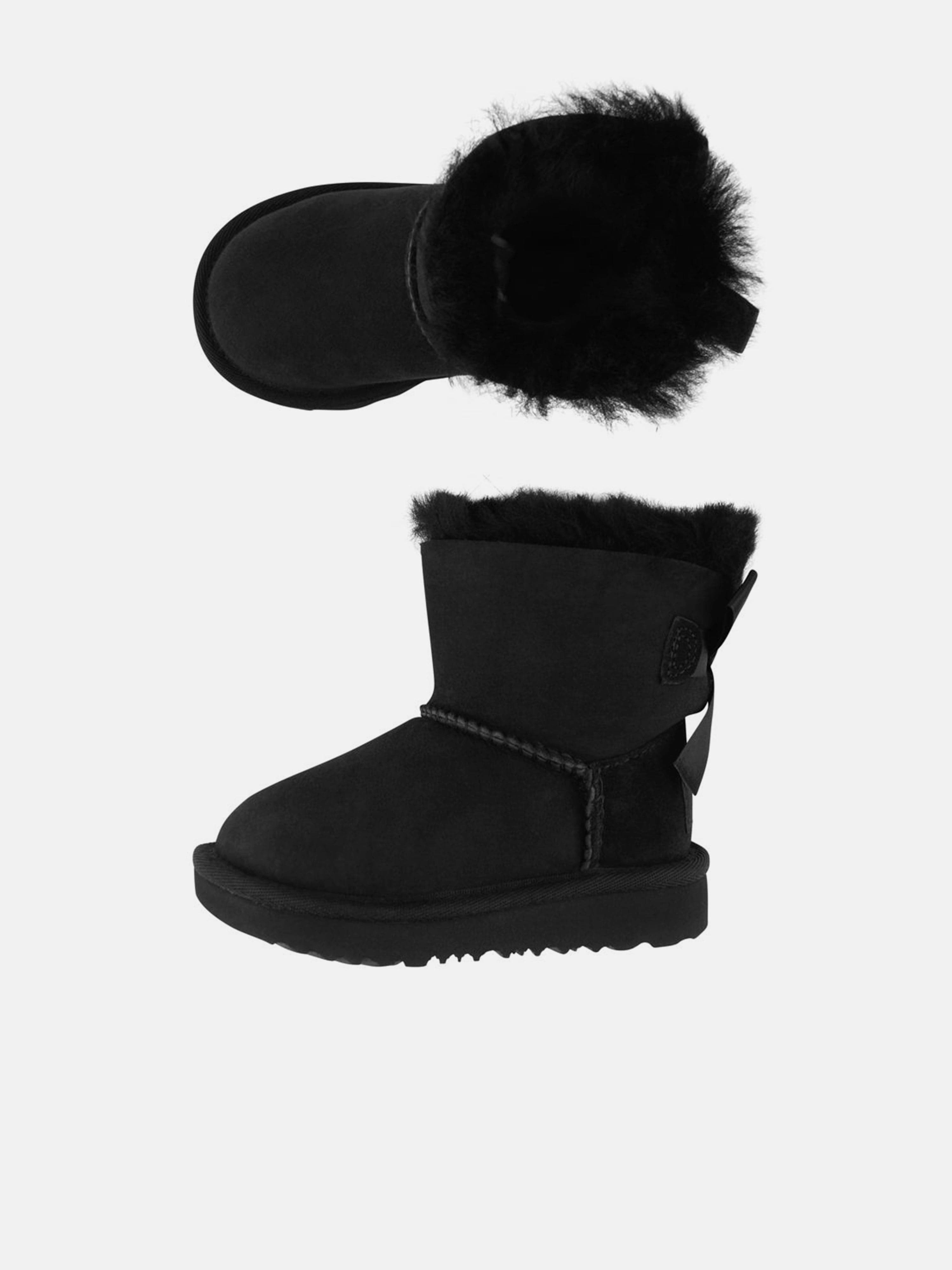 Discover More, Sustainable UGG Girls Mini Bailey Bow II Boots in Black