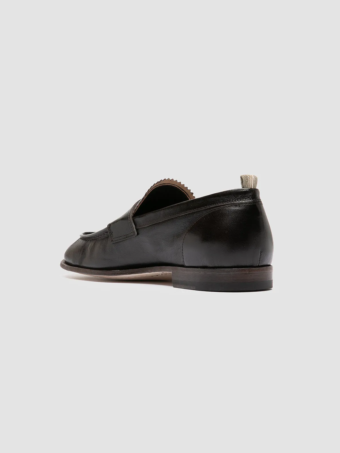 SOLITUDE 001 - Dark Brown Leather Penny Loafers