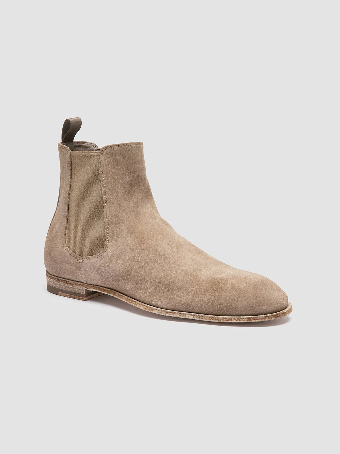 SOLITUDE 004 - Beige Suede Chelsea Boots