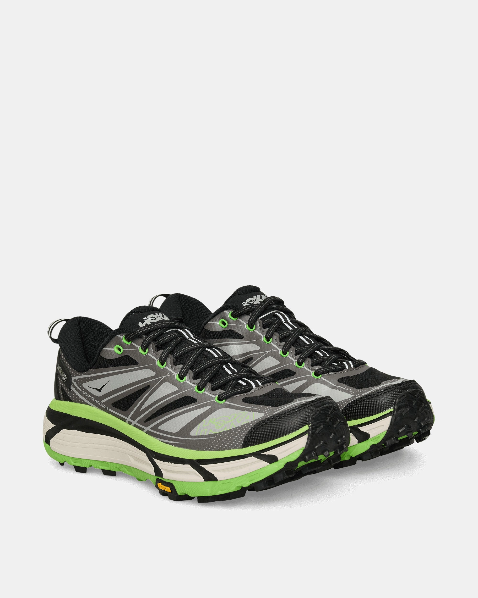 Mafate Speed 2 Sneakers Black / Electric Green Patent Leather, Made For Adventure, Waterproof Travel Backpack