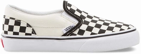 Vegan Leather Space Saver Vans Kids Classic Slip-On Checkboard Black/White Comfort-enhancing special Get Ready To Impress