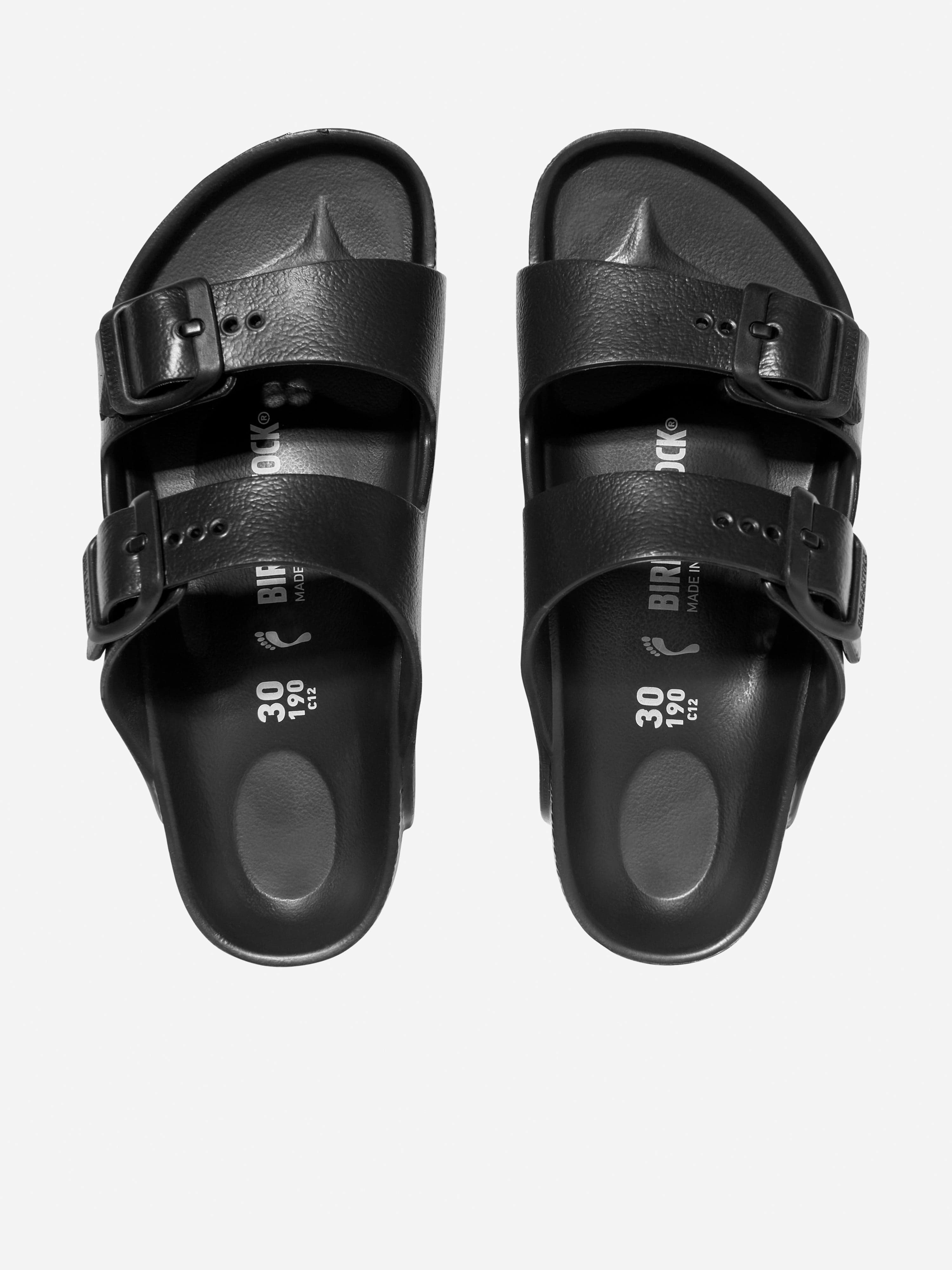 BIRKENSTOCK Kids Arizona Eva Sandals in Black Roll Handle Strap