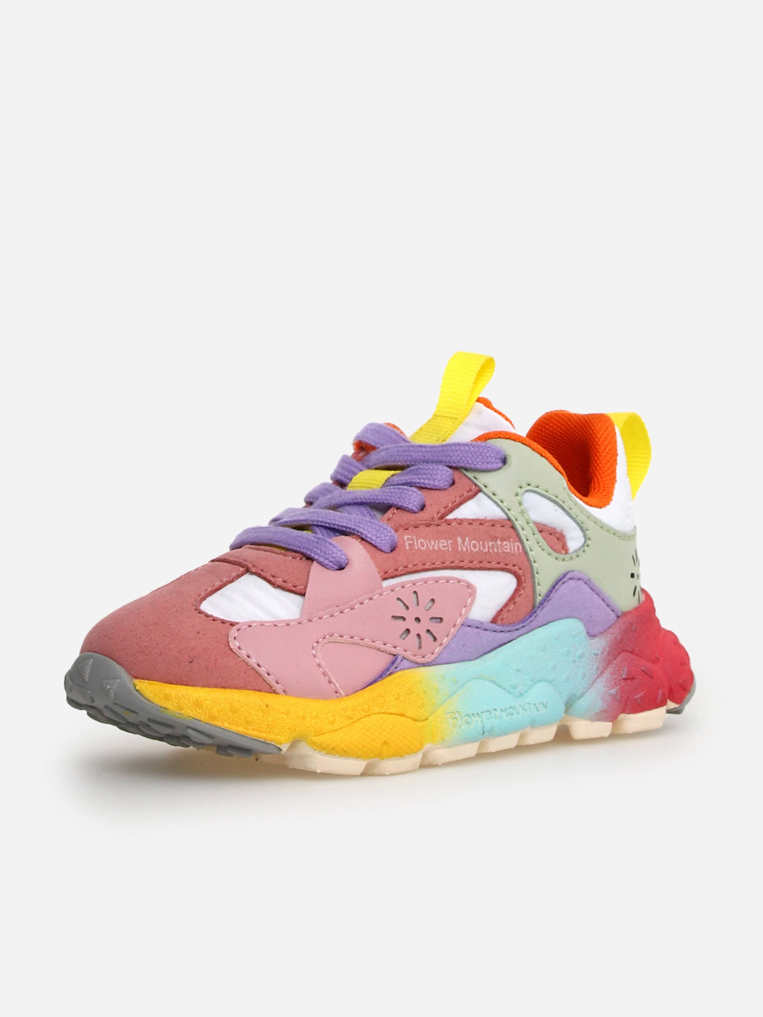 DonT Miss Out, Polyester, Effortlessly Cool Flower Mountain Kids Saburo Trainers in Multicolour