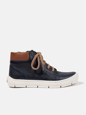 See It, Want It, Get It Spring sale Pom D'Api Boys Leather High Top Trainers in Navy Expense Saver
