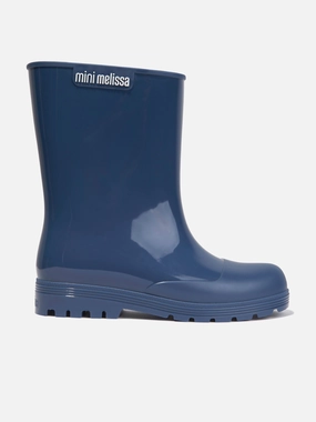 Statement Starter pack Mini Melissa Girls Welly Boots in Navy Exclusive promotion Perfectly Balanced