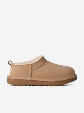 Get It Before ItS Gone Stock Running Low UGG Kids Classic Micro Slippers in Beige Deal Ending