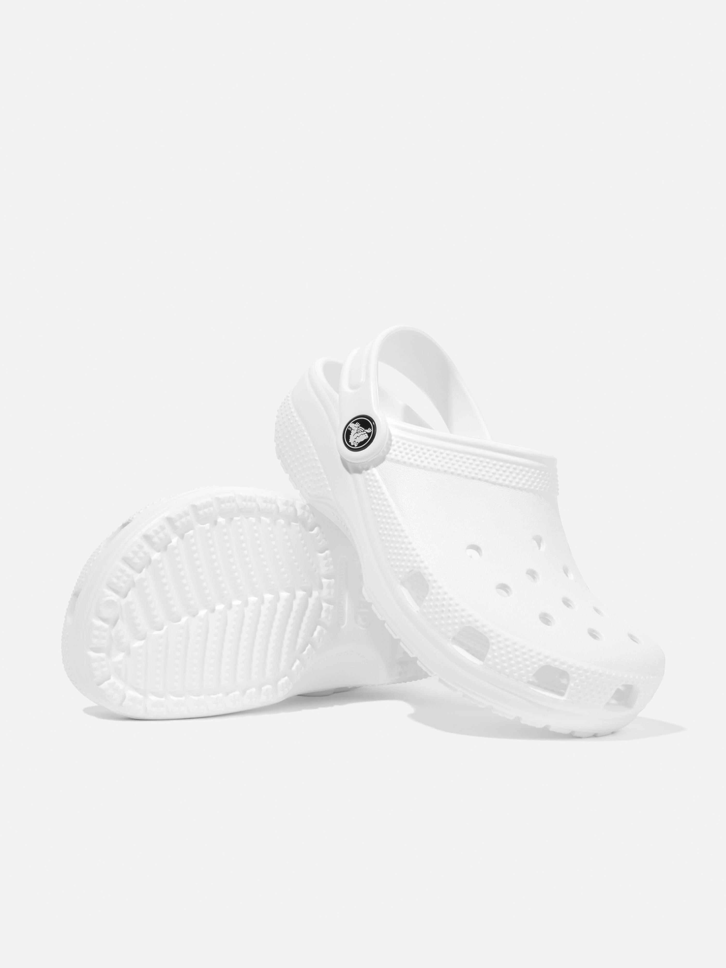 Crocs Kids Classic Clog in White Bold In Every Way