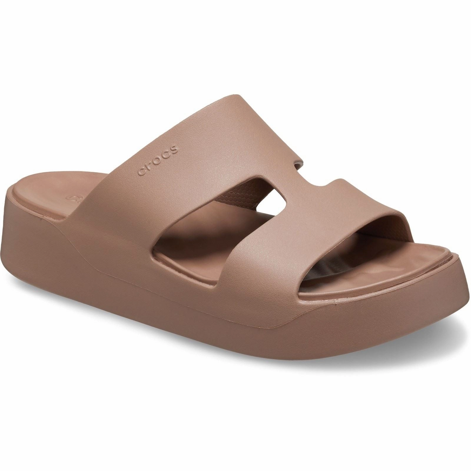 Women's Crocs 209409 Getaway Platform H-Strap Slippers Laptop Compartment, Wear It, Love It, Raffia Woven Summer Bag