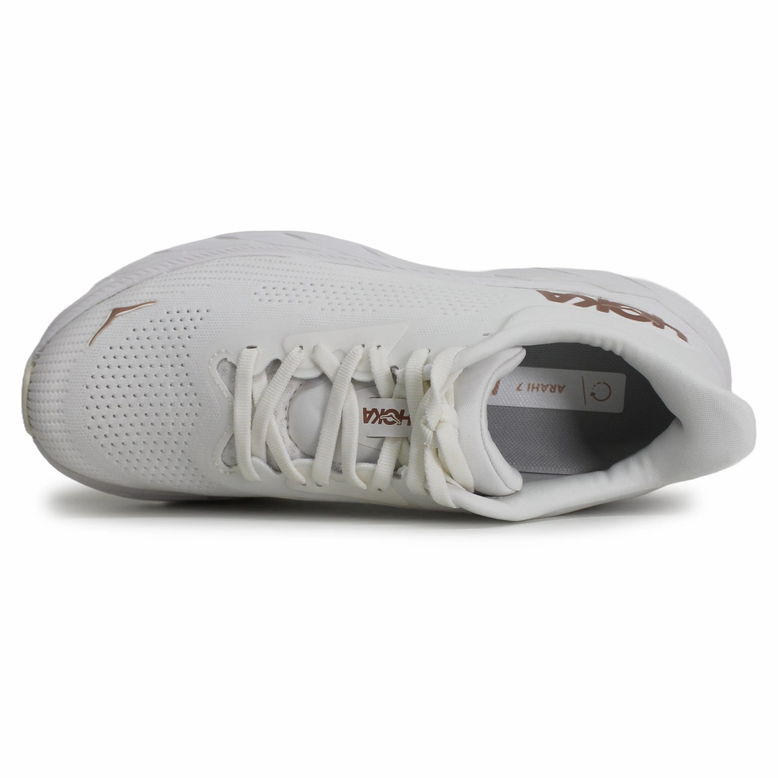 Exclusive Access, Versatile Everyday Style Hoka Arahi 7 Textile Women's Running Blanc De Blanc Rose Gold Trainers