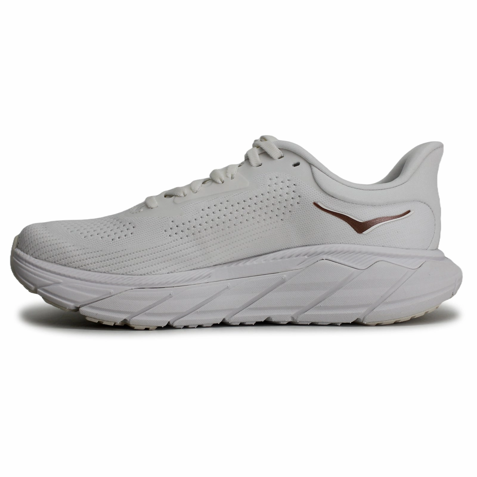 Hoka Arahi 7 Textile Women's Running Blanc De Blanc Rose Gold Trainers Sustainable, Fast & Secure Checkout, Easy Checkout