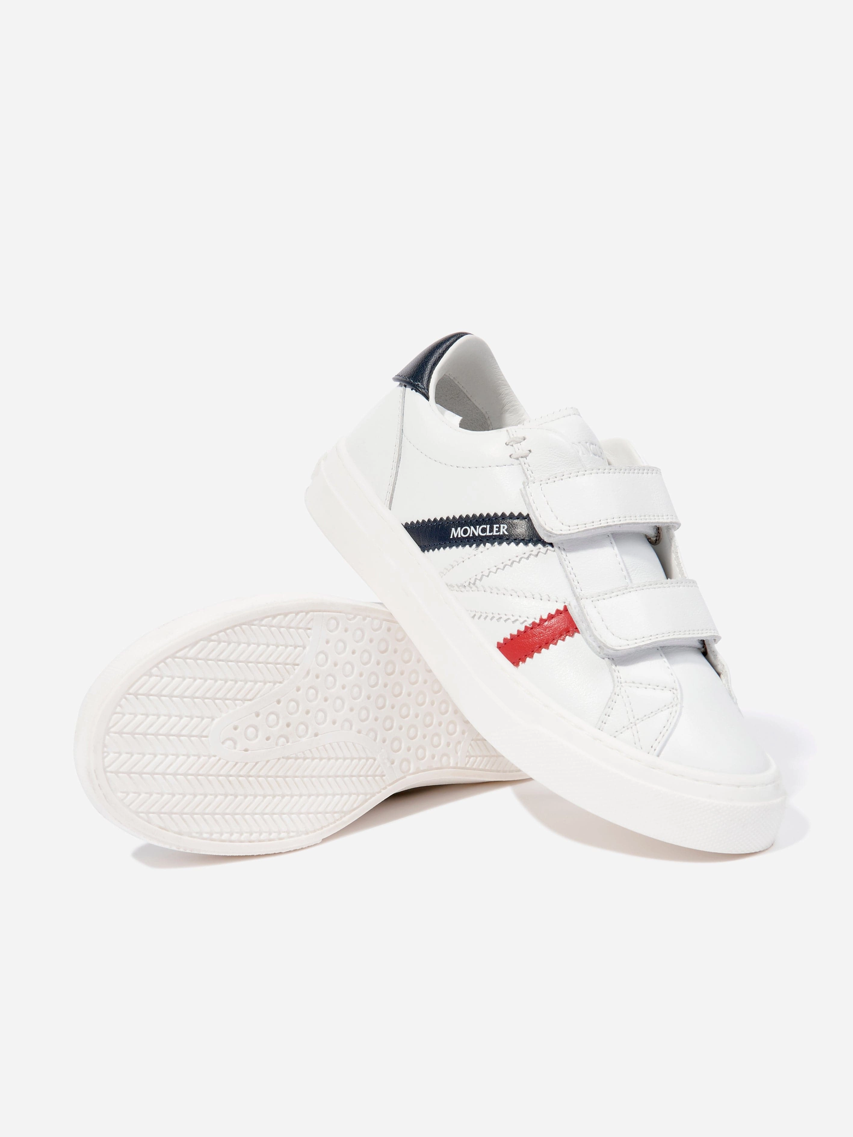 Inspired By Nature, Stylish Yet Functional, Compact Moncler Enfant Kids Petit Monaco Low Top Trainers in White