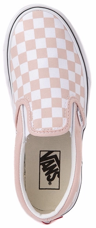 Refined Look Vans Kids Classic Slip-On Checkerboard Rose Smoke Secure Fit