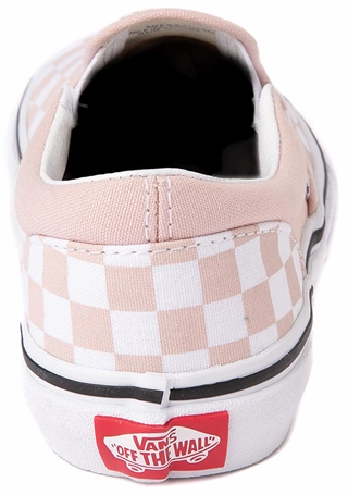 Wool Vans Kids Classic Slip-On Checkerboard Rose Smoke