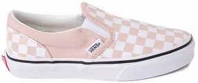 Temporary special Vans Kids Classic Slip-On Checkerboard Rose Smoke Cutting-Edge Tech Raffia, Lightweight Design