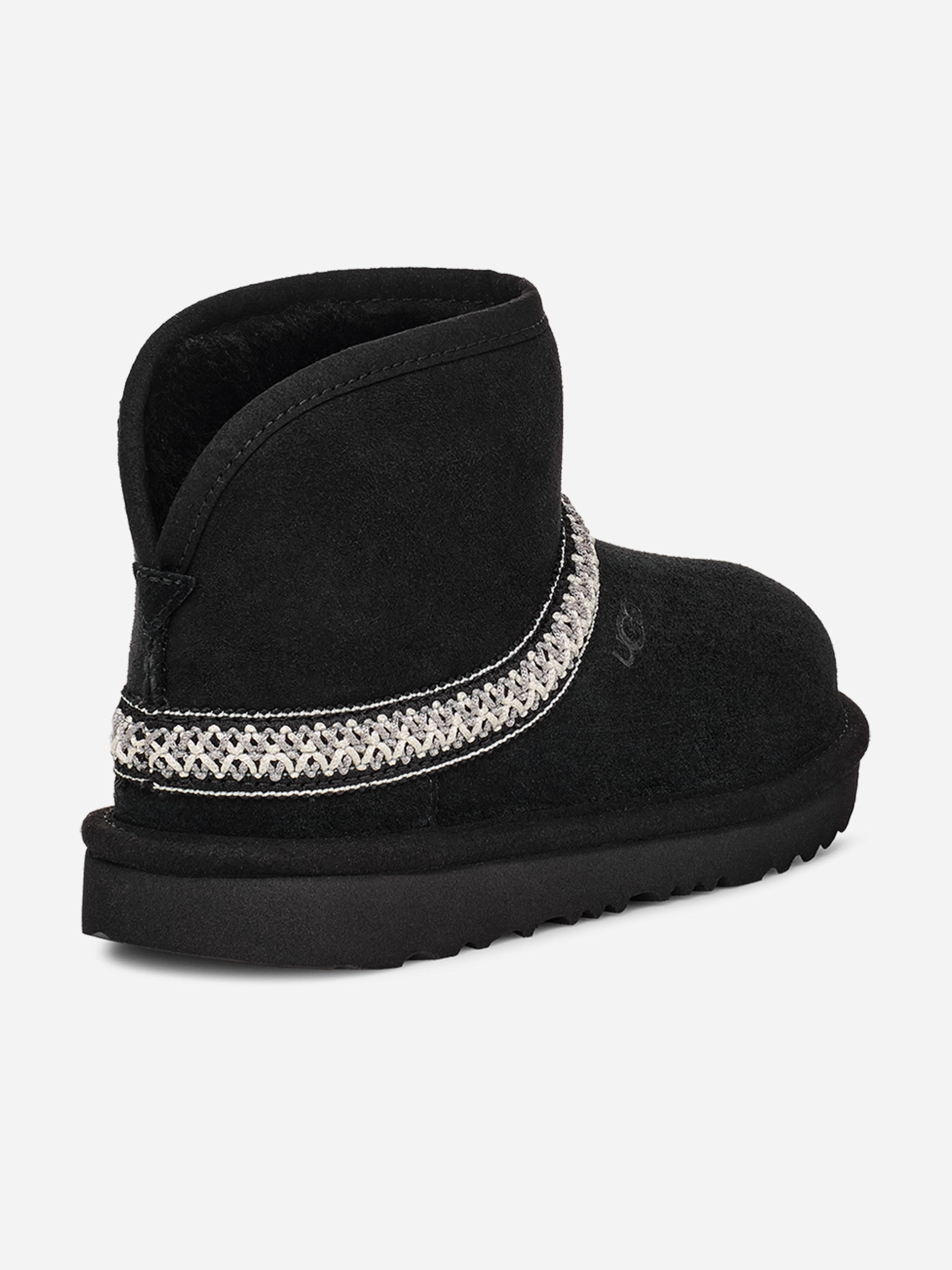 Side Pocket UGG Kids Classic Mini Crescent Boots in Black Top Pick Today
