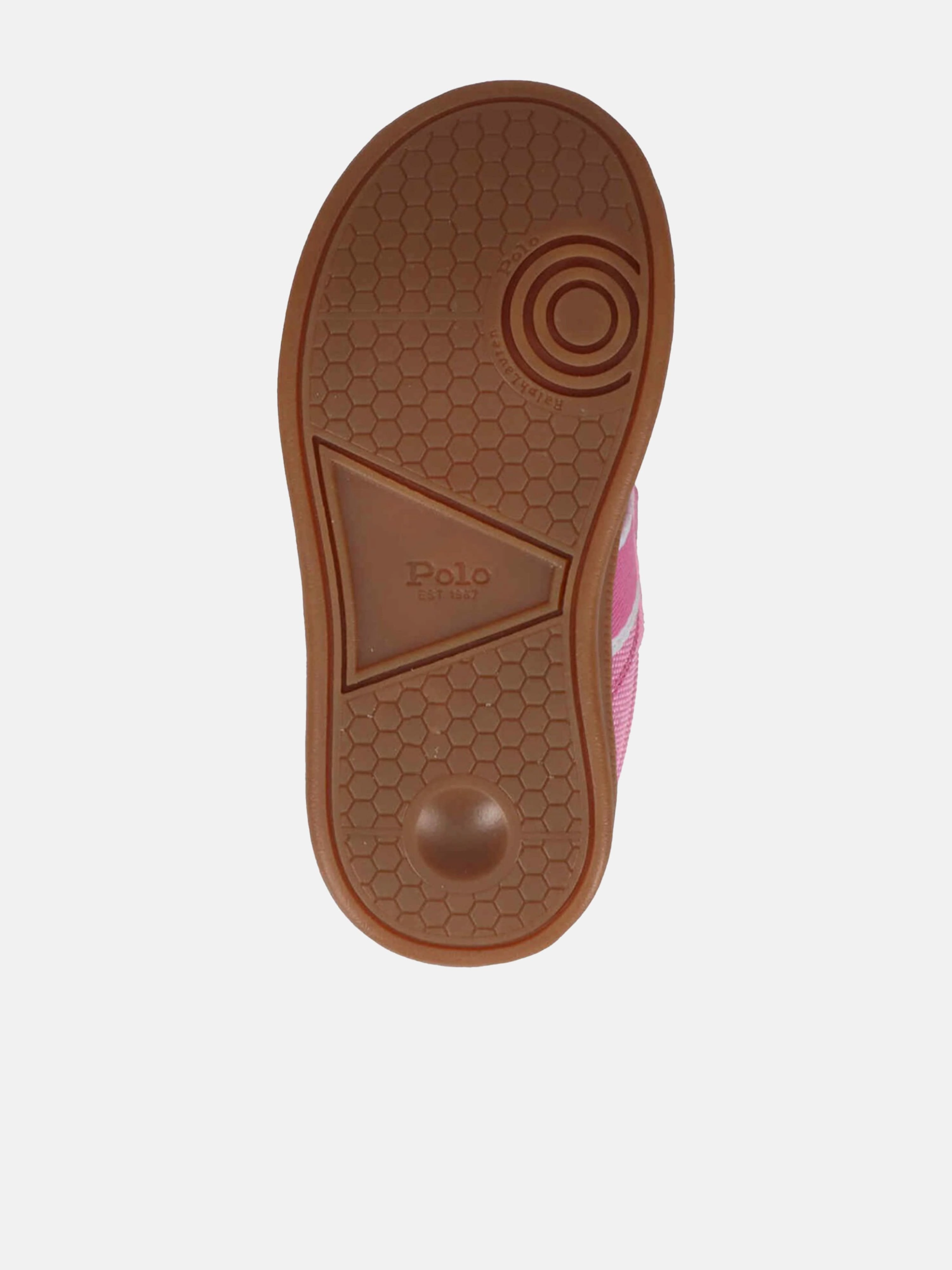 Weather-Resistant, Now Trending Ralph Lauren Girls Heritage Court III T-Toe EZ Trainers in Pink