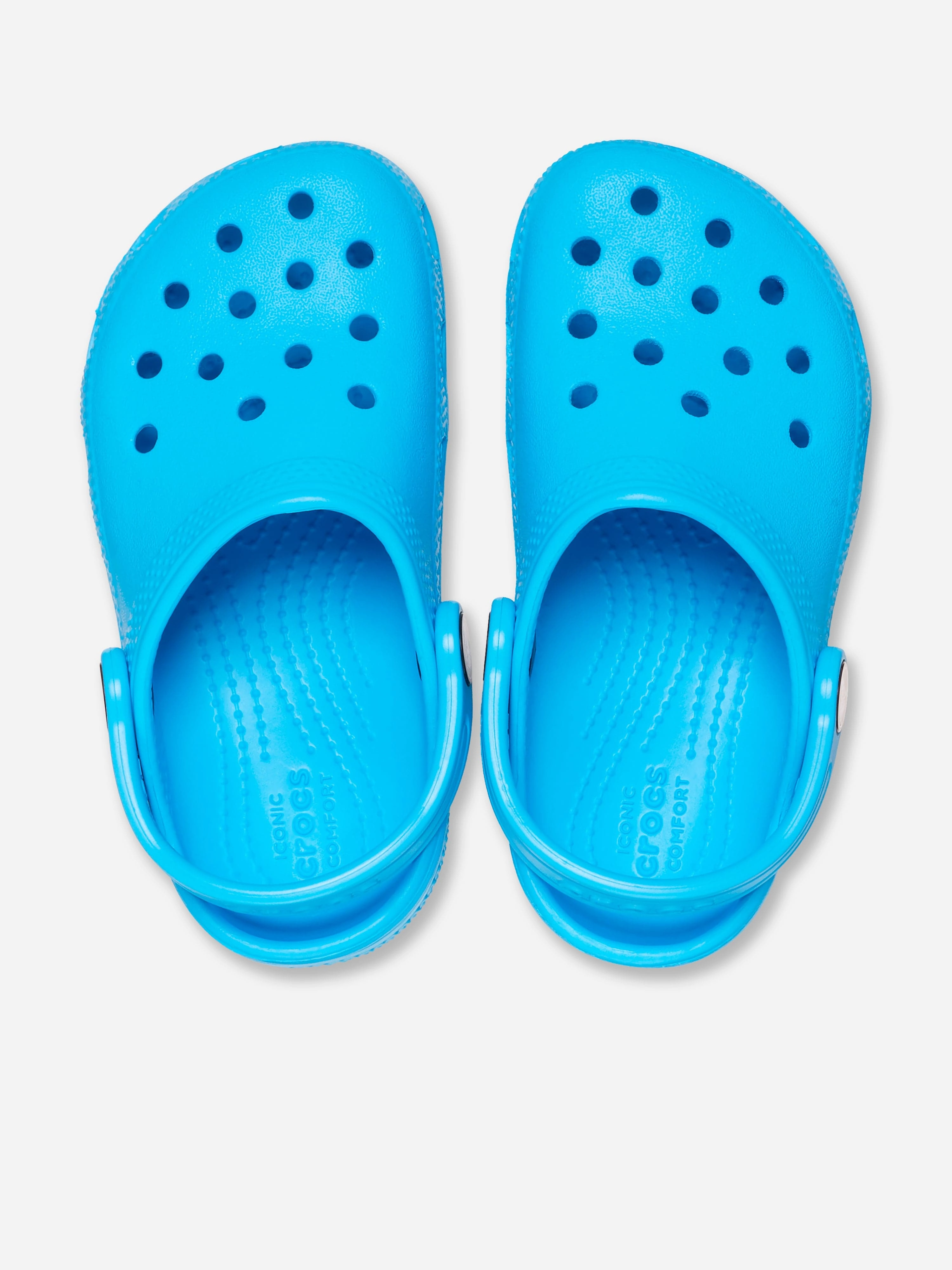 Chain Strap Crocs Kids Classic Clogs in Blue
